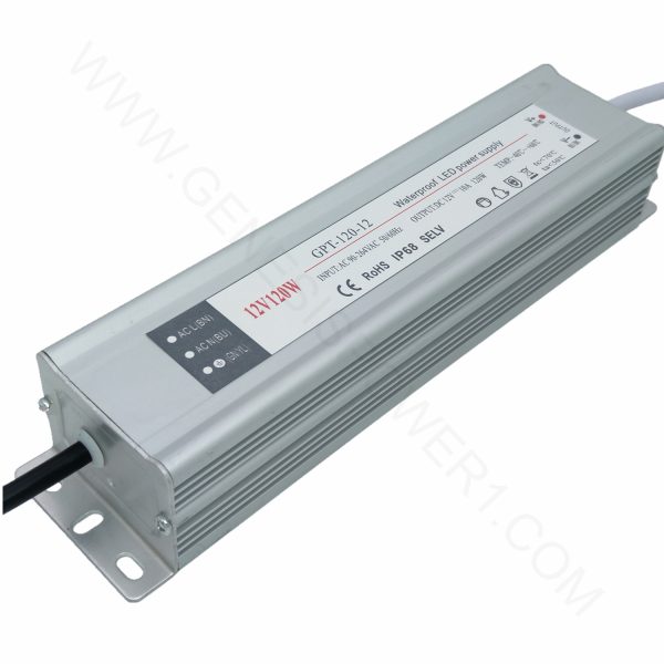 12V 24V IP67 LED Power Supply 120W