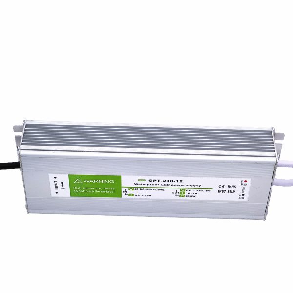 12V 24V IP67 LED Power Supply 200W - 图片 3
