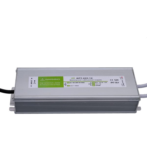 12V 24V IP67 LED Power Supply 200W